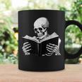 Skeleton Reading Book Bookworm Reader Bookish Halloween Graphic Print Coffee Mug Gifts ideas