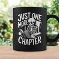 Skeleton Reading Book Halloween Just One More Chapter Graphic Print Coffee Mug Gifts ideas