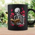 Skeleton Reading Book Lover Floral Flowers Bookish Bookworm Graphic Print Coffee Mug Gifts ideas Skeleton Reading Book Lover Floral Flowers Bookish Bookworm Graphic Print Coffee Mug Gifts ideas