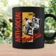 Skeleton Reads a Book Anti Social Book Club Graphic Print Coffee Mug Gifts ideas