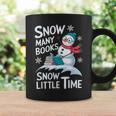 Snow Many Books Snow Little Time Bookworm Snowman Reading Graphic Print Coffee Mug Gifts ideas