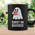 Sorry Im Boooked Reading Ghost Book Meme Graphic Print Coffee Mug Gifts ideas