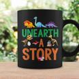 Summer Reading 2026 Dinosaurs Book Lover Unearth A Story Graphic Print Coffee Mug Gifts ideas