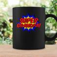 Super Grandpa Comic Book Style Superhero Graphic Print Coffee Mug Gifts ideas