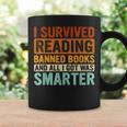 I Survived Reading Banned Books Bookaholic Book Lovers Graphic Print Coffee Mug Gifts ideas