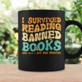 I Survived Reading Banned Books Read Librarian Men Women Graphic Print Coffee Mug Gifts ideas