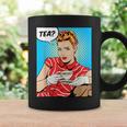 Tea Pop Art Comic Book Cartoon Tea Party Tea Lover Drinking Graphic Print Coffee Mug Gifts ideas