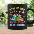 Teacher Heart Text Book For Men Women Graphic Print Coffee Mug Gifts ideas