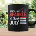 Teaching Love 4th Of July Teacher American Flag Books Party Graphic Print Coffee Mug Gifts ideas