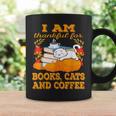 I Am Thankful For Books Cats And Coffee Thanksgiving Graphic Print Coffee Mug Gifts ideas I Am Thankful For Books Cats And Coffee Thanksgiving Graphic Print Coffee Mug Gifts ideas