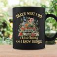 That's What I Do I Read Books And I Know Things Book Floral Graphic Print Coffee Mug Gifts ideas