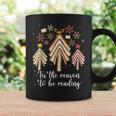 Tis The Season To Be Reading Books Christmas Tree Book Lover Graphic Print Coffee Mug Gifts ideas
