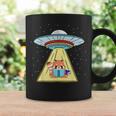 Ufo Abduction Red Panda Reading Book Graphic Print Coffee Mug Gifts ideas