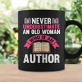 Never Underestimate An Old Woman Author Write Book Graphic Print Coffee Mug Gifts ideas