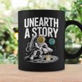 Unearth A Story Astronaut Finds Book On The Moon Graphic Print Coffee Mug Gifts ideas