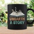 Unearth A Story Skeleton Dinosaur Book Summer Reading 2026 Graphic Print Coffee Mug Gifts ideas Unearth A Story Skeleton Dinosaur Book Summer Reading 2026 Graphic Print Coffee Mug Gifts ideas