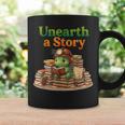 Unearth a Story Summer 2026 Dinosaur Reading Books Dino Graphic Print Coffee Mug Gifts ideas