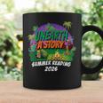 Unearth a Story Summer Reading 2026 Dinosaur T-Rex Book Graphic Print Coffee Mug Gifts ideas