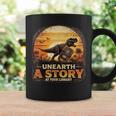 Unearth Story Summer Reading 2026 Dinosaurs Library Reading Graphic Print Coffee Mug Gifts ideas