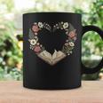 Vintage Book Lover Valentine Heart Graphic Print Coffee Mug Gifts ideas