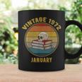 Vintage January 1972 Dark Academia Skull On Books Distressed Graphic Print Coffee Mug Gifts ideas