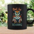 Vintage Owl Be Reading Funny Owl Read Books Tee Book Lover Graphic Print Coffee Mug Gifts ideas