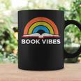 Vintage Retro Book Vibes Rainbow For Reading Lovers Graphic Print Coffee Mug Gifts ideas Vintage Retro Book Vibes Rainbow For Reading Lovers Graphic Print Coffee Mug Gifts ideas