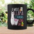 A Whole Llama Learning Going On Book Reading School Llama Graphic Print Coffee Mug Gifts ideas