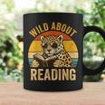 Wild About Reading Cheetah Book Leopard Print Kids Boys Girl Graphic Print Coffee Mug Gifts ideas