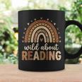 Wild About Reading Cute Rainbow Book Lover Teacher Graphic Print Coffee Mug Gifts ideas
