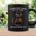 A Woman Cannot Survive On Books Alone She Also Needs CAT Graphic Print Coffee Mug Gifts ideas A Woman Cannot Survive On Books Alone She Also Needs CAT Graphic Print Coffee Mug Gifts ideas
