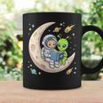 Women's Astronaut Reading Book With Alien Moon Space Astronomy Graphic Print Coffee Mug Gifts ideas
