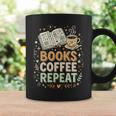 Women's Books Coffee Repeat Book Lover Reader Bookworm Graphic Print Coffee Mug Gifts ideas