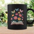 Women's Open Book Flowers Butterflies Blooming Saying Graphic Print Coffee Mug Gifts ideas