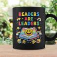 Women's Readers Are Leaders Reading Book Lovers Teacher Rainbow Kids Graphic Print Coffee Mug Gifts ideas