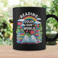 Women's Reading Colors Our World Rainbow Books Kids Graphic Print Coffee Mug Gifts ideas