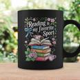 Women's Reading Is My Favorite Sport Reader Book Lovers Graphic Print Coffee Mug Gifts ideas
