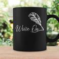 Write On Novelist Book Writer Quill Writing Graphic Print Coffee Mug Gifts ideas