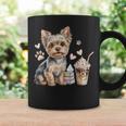 Yorkie Dog Moms Iced Coffee And Books Yorkshire Terrier Graphic Print Coffee Mug Gifts ideas