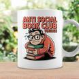 Anti Social Book Club Vintage Retro Reader Art Graphic Print Coffee Mug Gifts ideas