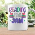 Back To School Book Reader Reading Is My Jam Bookworm Raglan Baseball Tee Graphic Print Coffee Mug Gifts ideas