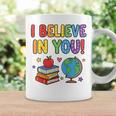 I Believe In You Educational Art With Books And Globe Graphic Print Coffee Mug Gifts ideas