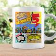 Birthday Boys Shirt Age 5 Superhero Comic Book Theme Party Graphic Print Coffee Mug Gifts ideas