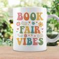 Book Fair Vibes Groovy Retro School Reading Nostalgic Graphic Print Coffee Mug Gifts ideas