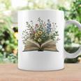 Book Flowers Reading Book Lover Graphic Print Coffee Mug Gifts ideas