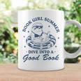 Book Girl Summer Bookish Sloth Beach Vacation Graphic Print Coffee Mug Gifts ideas