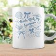 Book Girl Summer Bow Beach Seashell Summer Graphic Print Coffee Mug Gifts ideas