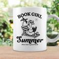 Book Girl Summer Reading Duck Retro Beach Vacation Bookworm Graphic Print Coffee Mug Gifts ideas