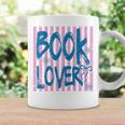 Book Lover Reading Enthusiast Bold Stripes Comfort Colors Crop Top Graphic Print Coffee Mug Gifts ideas