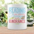 Book Reading Reading Can Seriously Damage Your Ignorance Raglan Baseball Tee Graphic Print Coffee Mug Gifts ideas